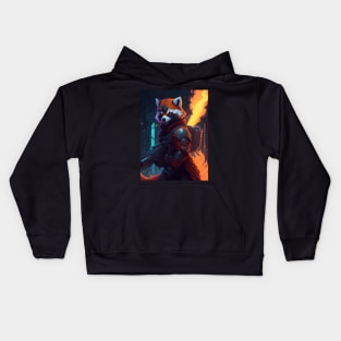 Flame-Forged Paws Kids Hoodie